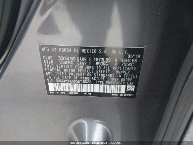 Photo 8 VIN: 3HGGK5H82KM718022 - HONDA FIT 