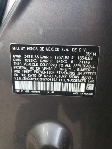 Photo 11 VIN: 3HGGK5H83FM704152 - HONDA FIT EX 