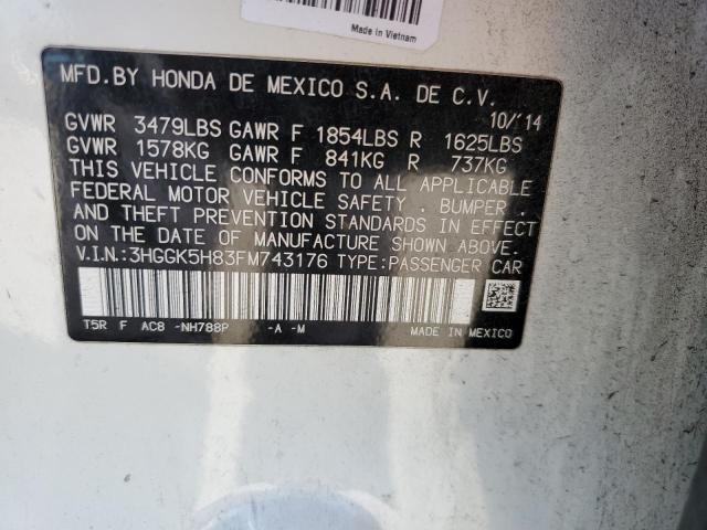 Photo 11 VIN: 3HGGK5H83FM743176 - HONDA FIT EX 