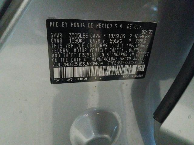 Photo 9 VIN: 3HGGK5H83LM708634 - HONDA FIT EX 