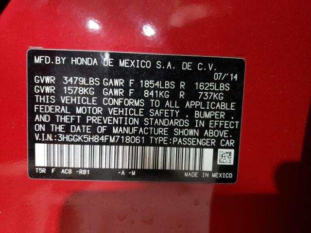 Photo 11 VIN: 3HGGK5H84FM718061 - HONDA FIT EX 