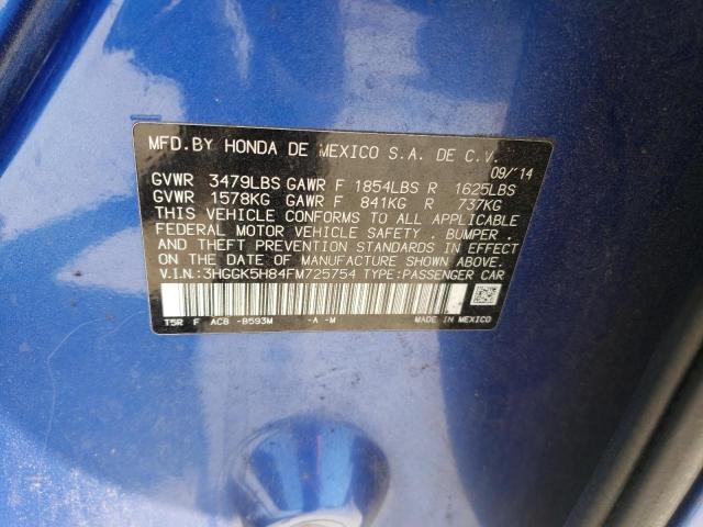 Photo 11 VIN: 3HGGK5H84FM725754 - HONDA FIT EX 