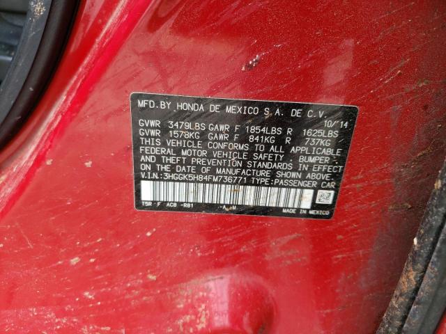 Photo 11 VIN: 3HGGK5H84FM736771 - HONDA FIT 