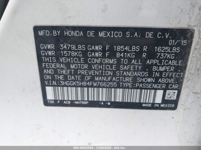 Photo 8 VIN: 3HGGK5H84FM766255 - HONDA FIT 