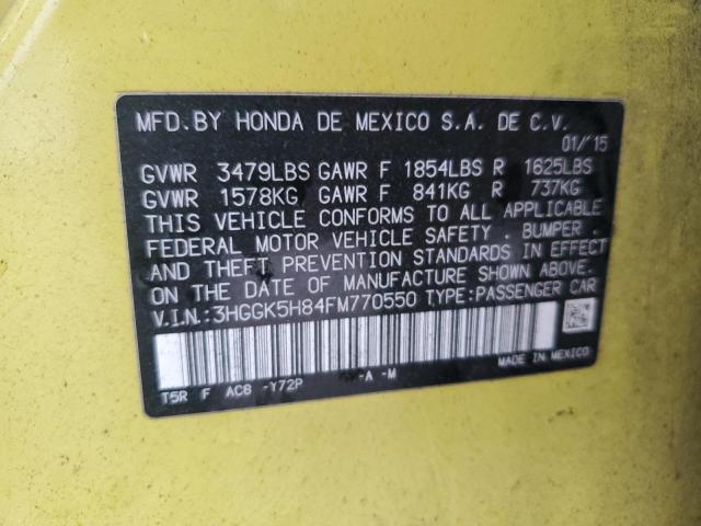 Photo 12 VIN: 3HGGK5H84FM770550 - HONDA FIT EX 