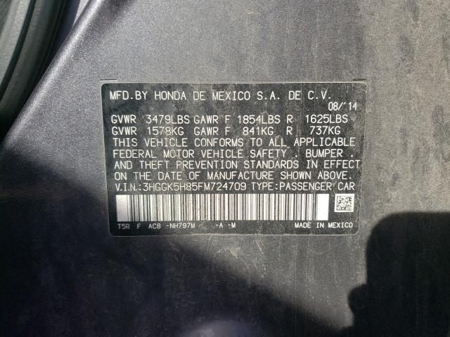 Photo 9 VIN: 3HGGK5H85FM724709 - HONDA FIT EX 