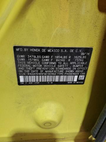 Photo 11 VIN: 3HGGK5H85FM730462 - HONDA FIT EX 