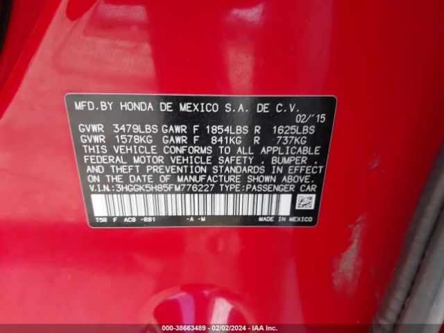 Photo 8 VIN: 3HGGK5H85FM776227 - HONDA FIT 