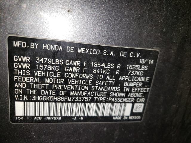 Photo 9 VIN: 3HGGK5H86FM733757 - HONDA FIT EX 