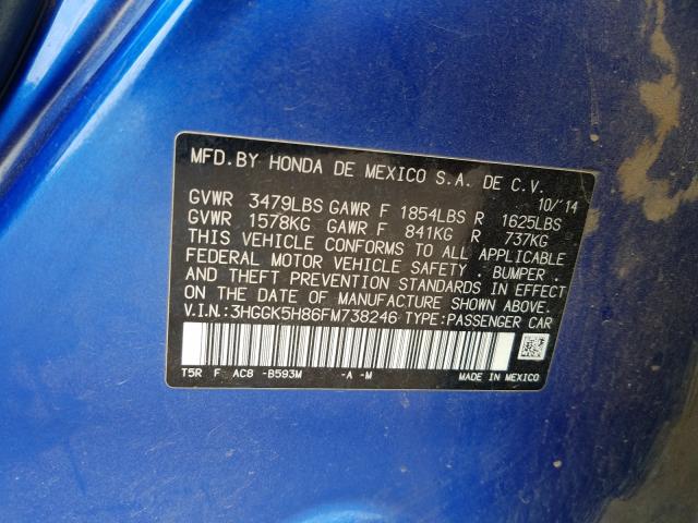 Photo 9 VIN: 3HGGK5H86FM738246 - HONDA FIT EX 