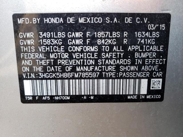 Photo 11 VIN: 3HGGK5H86FM785597 - HONDA FIT EX 