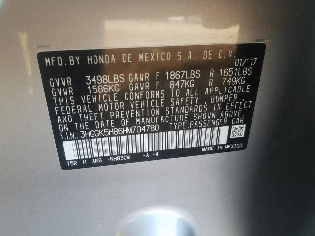 Photo 9 VIN: 3HGGK5H86HM704780 - HONDA FIT EX 