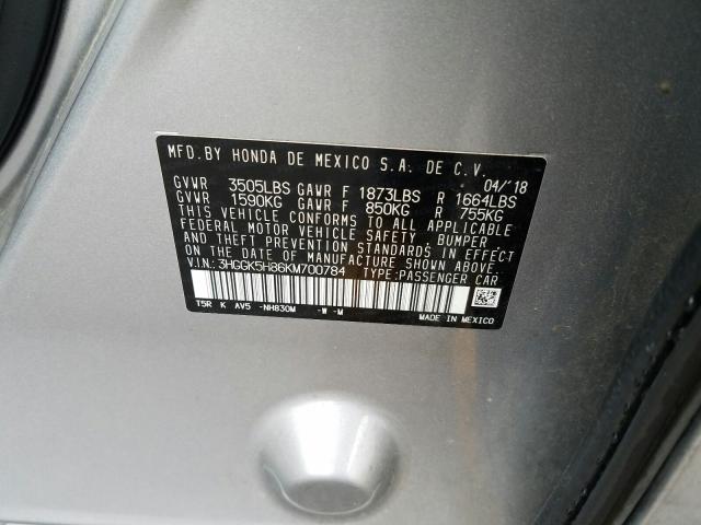 Photo 9 VIN: 3HGGK5H86KM700784 - HONDA FIT EX 