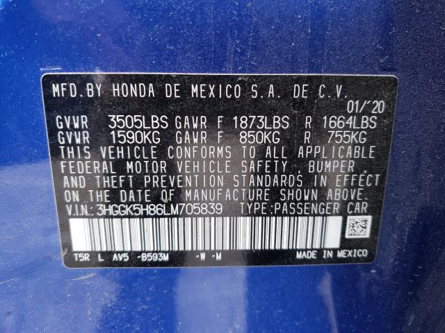 Photo 9 VIN: 3HGGK5H86LM705839 - HONDA FIT EX 