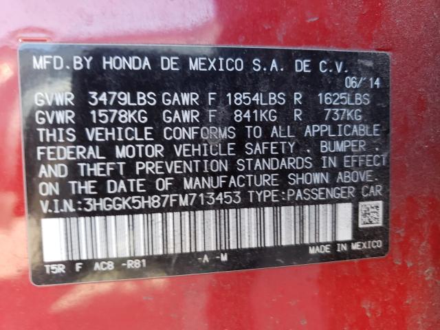 Photo 9 VIN: 3HGGK5H87FM713453 - HONDA FIT EX 