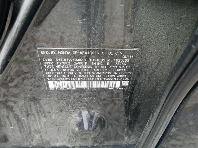 Photo 9 VIN: 3HGGK5H87FM728809 - HONDA FIT EX 