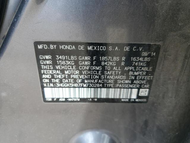 Photo 11 VIN: 3HGGK5H87FM730284 - HONDA FIT EX 