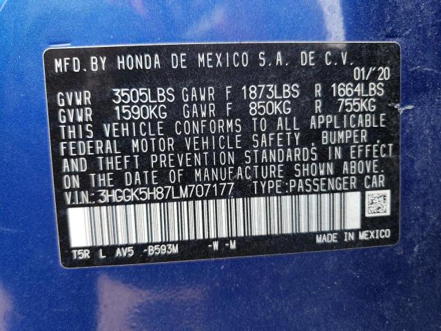 Photo 11 VIN: 3HGGK5H87LM707177 - HONDA FIT EX 