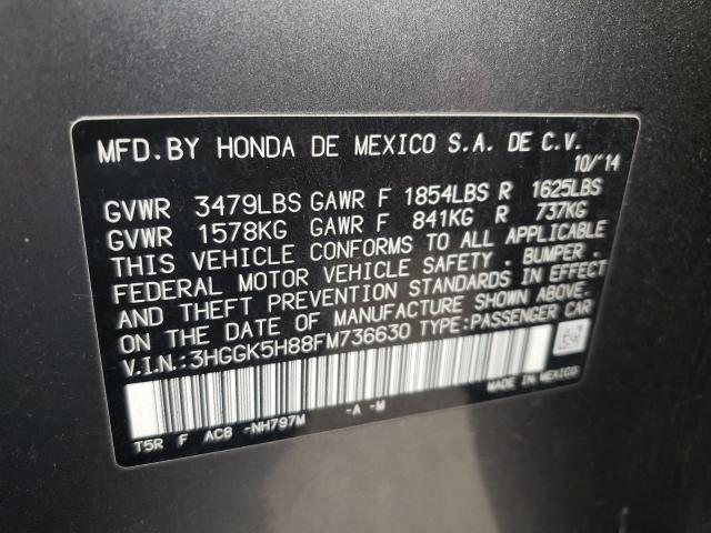 Photo 9 VIN: 3HGGK5H88FM736630 - HONDA FIT EX 