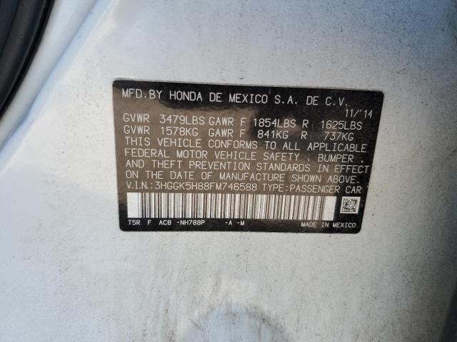 Photo 11 VIN: 3HGGK5H88FM746588 - HONDA FIT EX 