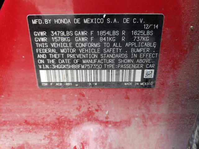 Photo 9 VIN: 3HGGK5H88FM757350 - HONDA FIT EX 