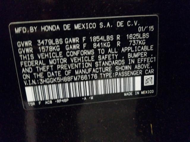 Photo 9 VIN: 3HGGK5H88FM766176 - HONDA FIT EX 