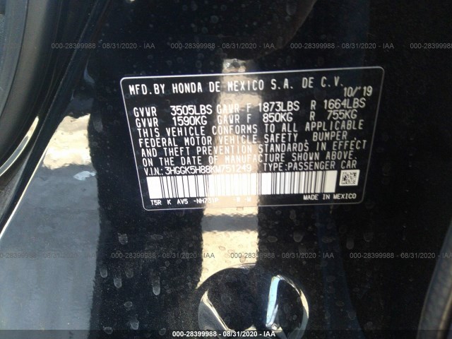 Photo 8 VIN: 3HGGK5H88KM751249 - HONDA FIT 