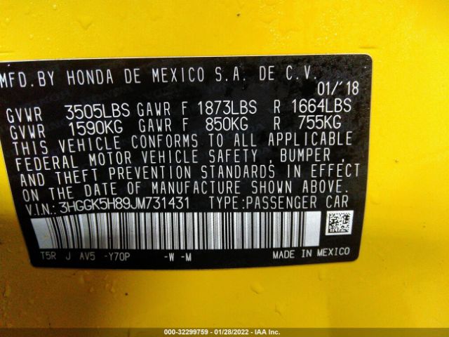 Photo 8 VIN: 3HGGK5H89JM731431 - HONDA FIT 