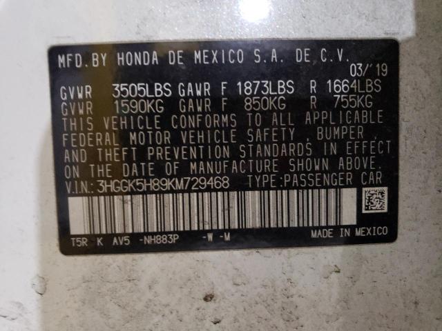 Photo 11 VIN: 3HGGK5H89KM729468 - HONDA FIT EX 