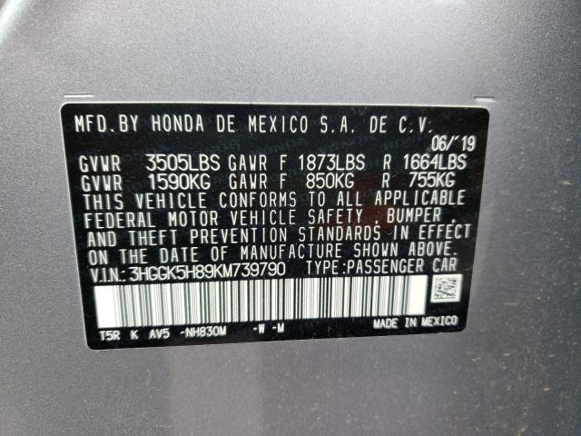 Photo 9 VIN: 3HGGK5H89KM739790 - HONDA FIT EX 