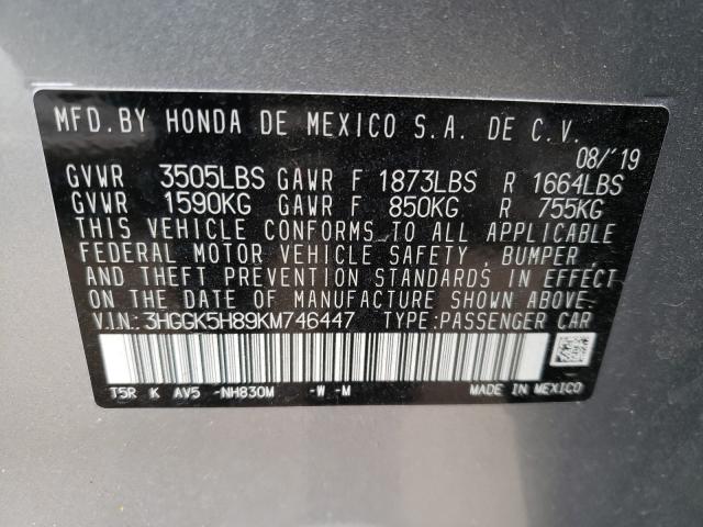 Photo 9 VIN: 3HGGK5H89KM746447 - HONDA FIT EX 