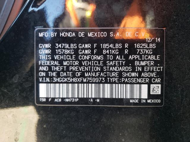 Photo 9 VIN: 3HGGK5H8XFM759973 - HONDA FIT EX 