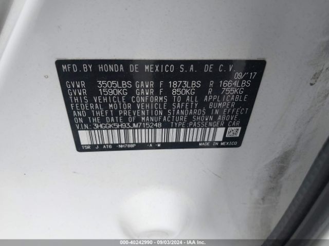 Photo 8 VIN: 3HGGK5H93JM715248 - HONDA FIT 