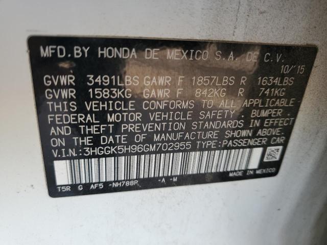 Photo 11 VIN: 3HGGK5H96GM702955 - HONDA FIT EX 