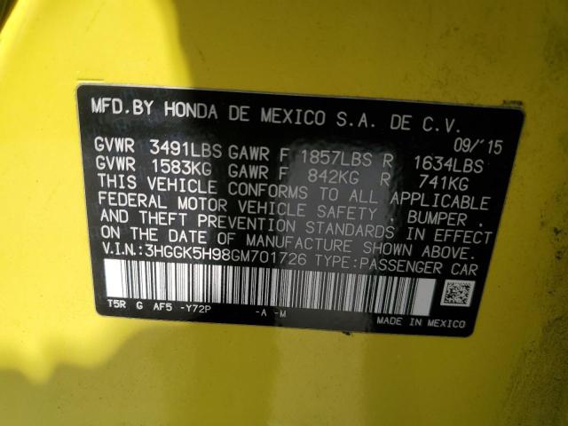 Photo 11 VIN: 3HGGK5H98GM701726 - HONDA FIT EX 