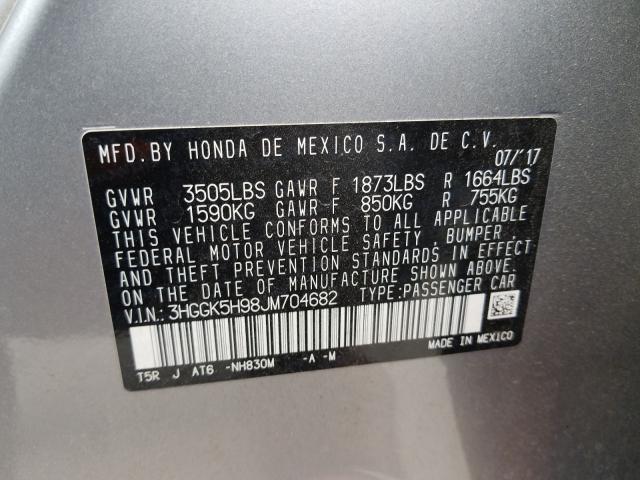 Photo 9 VIN: 3HGGK5H98JM704682 - HONDA FIT EX 