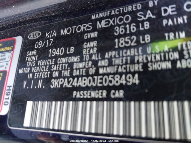 Photo 8 VIN: 3KPA24AB0JE058494 - KIA RIO 