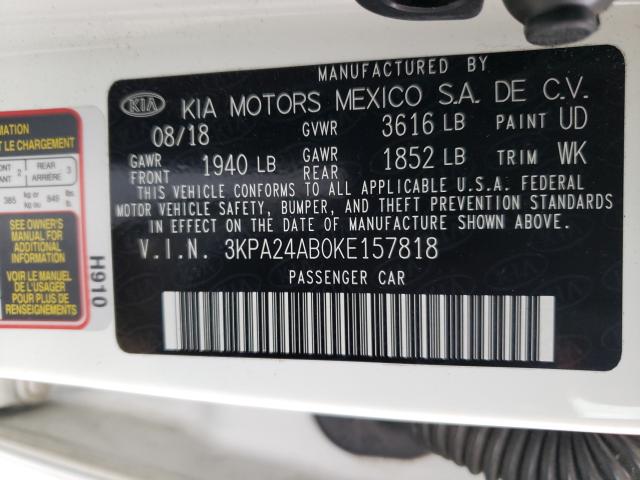 Photo 9 VIN: 3KPA24AB0KE157818 - KIA RIO S 