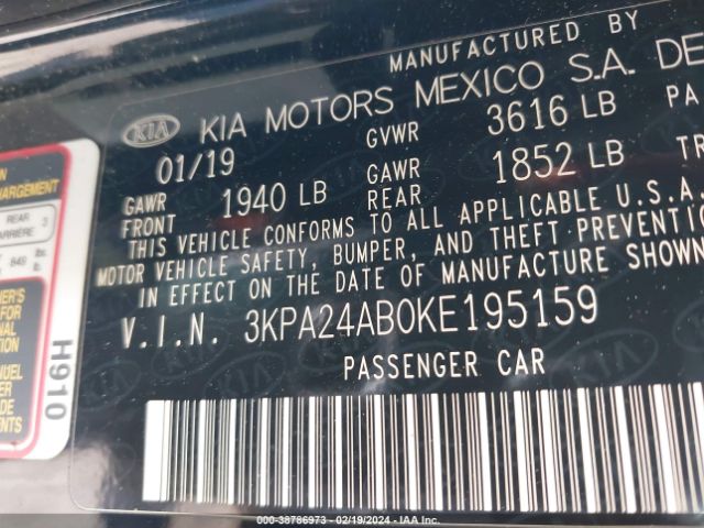 Photo 8 VIN: 3KPA24AB0KE195159 - KIA RIO 