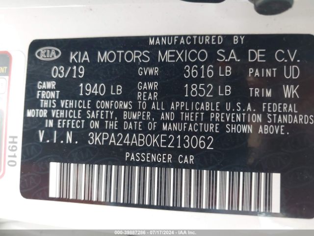 Photo 8 VIN: 3KPA24AB0KE213062 - KIA RIO 