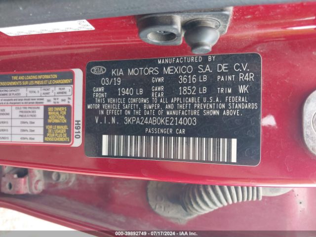 Photo 8 VIN: 3KPA24AB0KE214003 - KIA RIO 