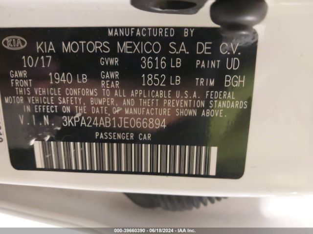 Photo 8 VIN: 3KPA24AB1JE066894 - KIA RIO 