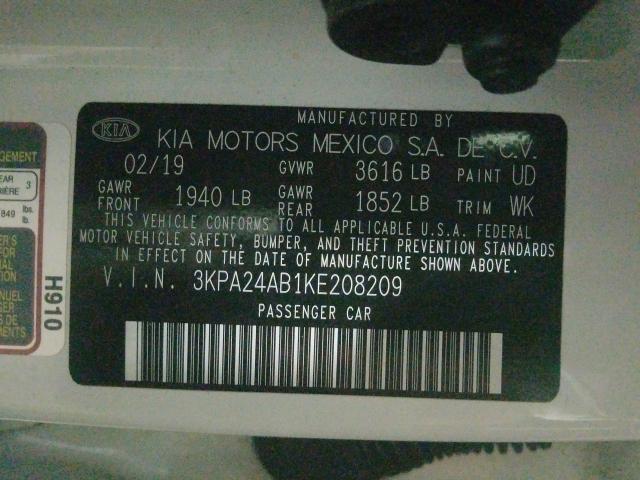 Photo 9 VIN: 3KPA24AB1KE208209 - KIA RIO S 