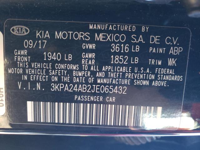 Photo 11 VIN: 3KPA24AB2JE065432 - KIA RIO LX 