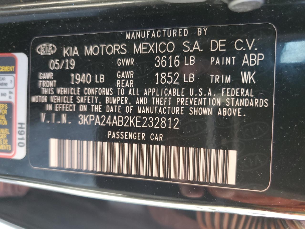 Photo 11 VIN: 3KPA24AB2KE232812 - KIA RIO 