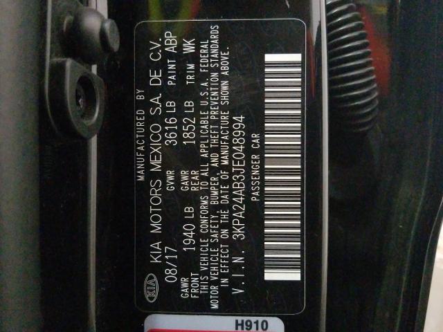 Photo 9 VIN: 3KPA24AB3JE048994 - KIA RIO LX 