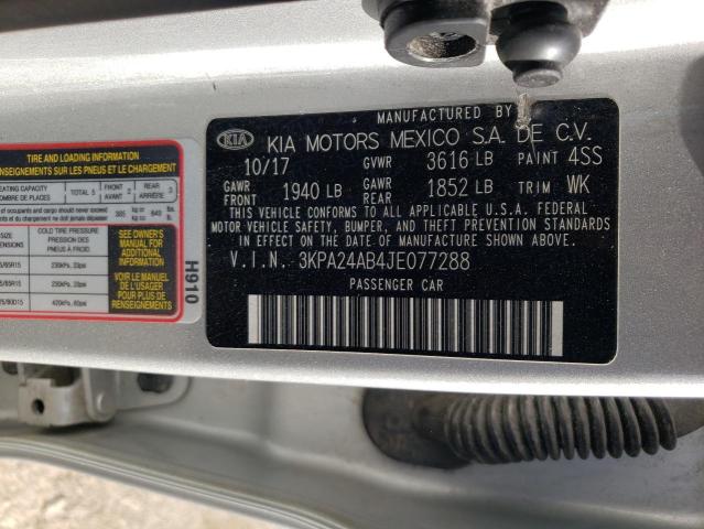 Photo 11 VIN: 3KPA24AB4JE077288 - KIA RIO LX 