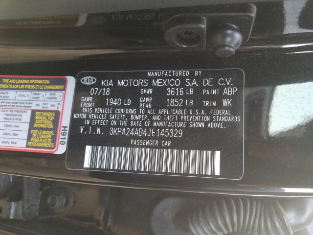 Photo 9 VIN: 3KPA24AB4JE145329 - KIA RIO LX 