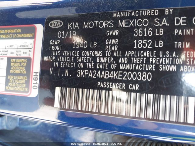 Photo 8 VIN: 3KPA24AB4KE200380 - KIA RIO 