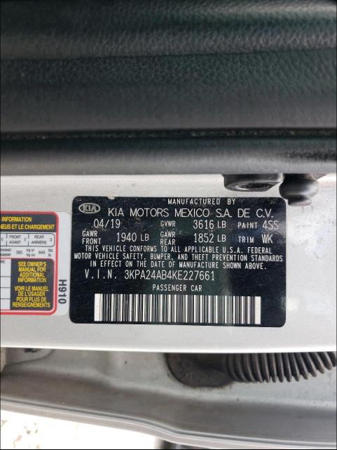 Photo 9 VIN: 3KPA24AB4KE227661 - KIA RIO S 